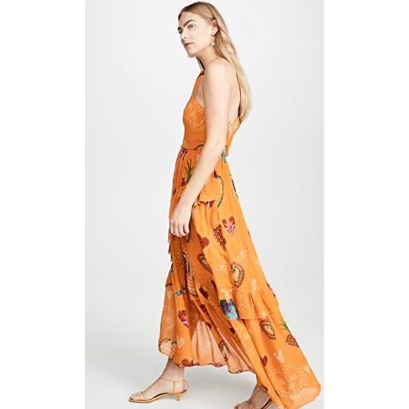 FARM Rio yellow hearts one shoulder dress - Picture 3 of 6